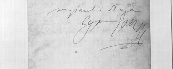 List z widocznym podpisem C.K. Norwida