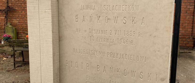 Odnowiony nagrobek Piotra Bańkowskiego.