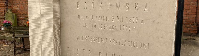 Odnowiony nagrobek Piotra Bańkowskiego.