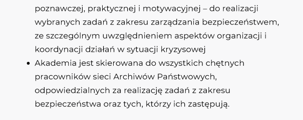 Akademia Zarządzania Bezpieczeństwem – broszura informacyjna