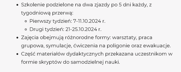 Akademia Zarządzania Bezpieczeństwem – broszura informacyjna