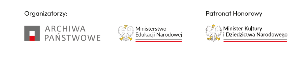 Logotypy Archiwów Państwowych, Mninisterstwa Edukacji Narodowej i Ministra Kultury i Dziedzictwa Narodowego