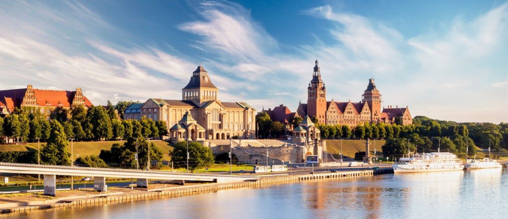 Widok miasta Szczecina