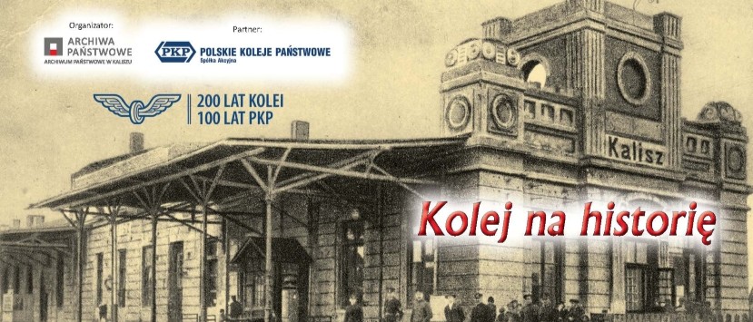 Sepia‑tonowa ilustracja historycznego dworca z napisem 